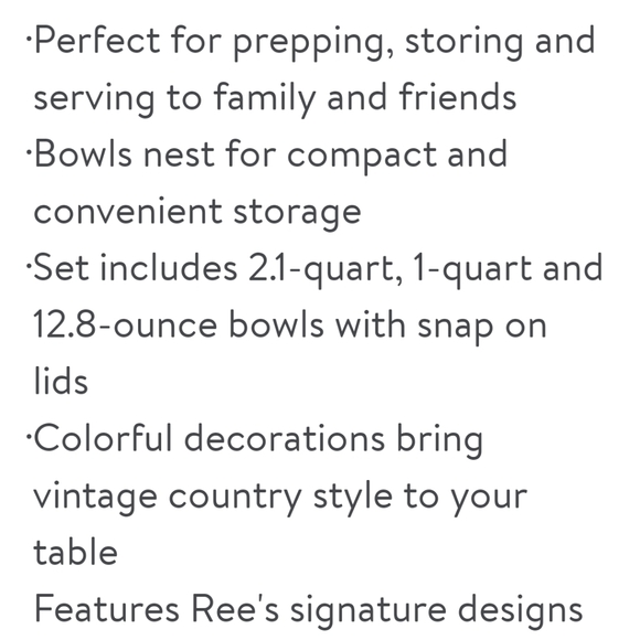 ❤️ New Pioneer Woman Sweet Romance Blossoms   Stackable Bowls - Picture 4 of 6